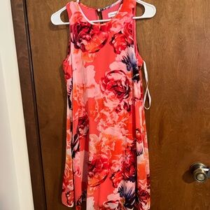 Calvin Klein Pink and Orange Floral Dress